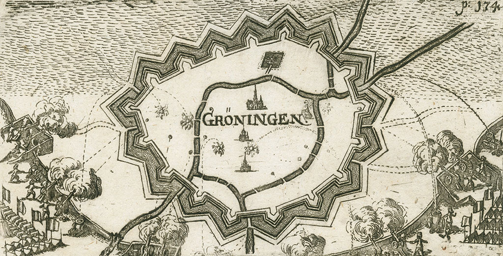Beleg van Groningen, 1672. Kopergravure, Groninger Archieven (1536_4591)